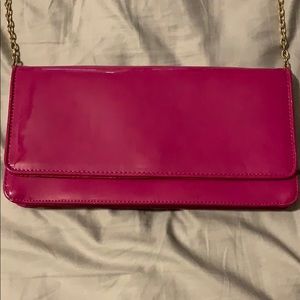 Pink Aldo Clutch with Gold Chain